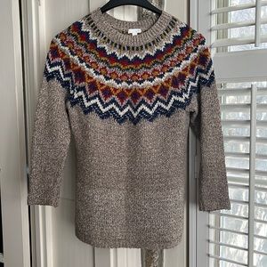 J.Jill colorful cotton blend sweater.